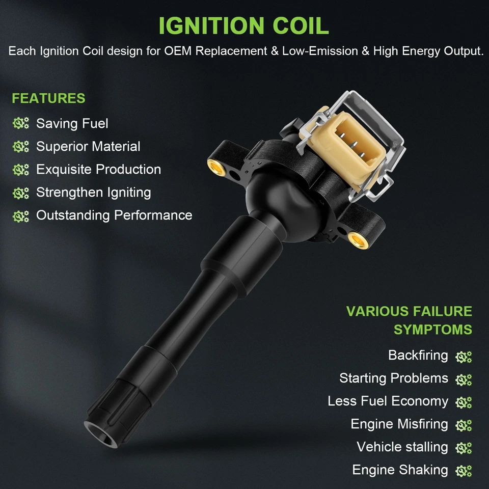 6 para BMW 320i 2001 2,2 L L6 bobina de encendido y bujía UF300 Foto 4 de 4