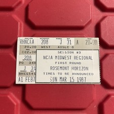 NCAA Basketball Tournament First Round Rosemont Horizon Midwest March 15 1987