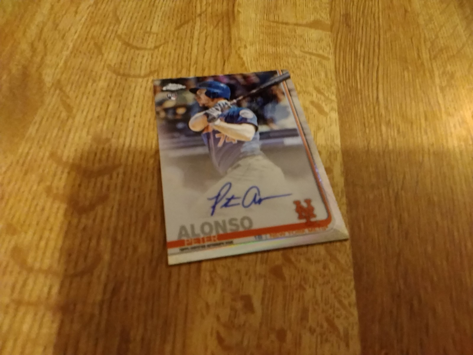 2019 Topps Chrome Autograph Refractor Pete Alonso Rookie Serial Numbered To 499