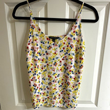 Banana Republic Women&rsquo;s Petite XS Floral Camisole Top White Multicolor