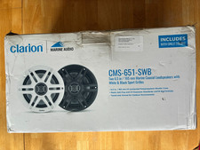 CLARION CMS-651-SWB, Marine 6.5" 2-Way Speaker, 60w Pair White