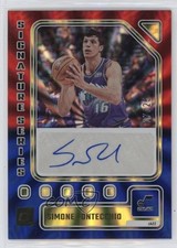 2023-24 Panini Donruss Holo Red & Blue Laser /25 Simone Fontecchio Auto 1a07