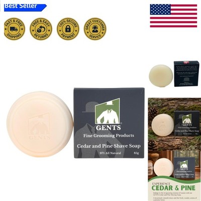 3oz Traditional GENTS Men's Shave Soap - Shea Butter & Cedar Pine Aroma