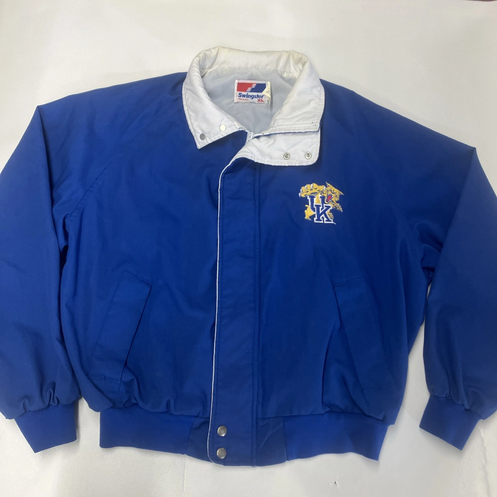 Vintage Swingster University Of￼Kentucky Wildcats Embroid Coat Jacket sz XL UK