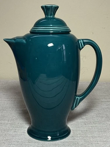 LARGE HOMER LAUGHLIN FIESTAWARE Fiesta Coffee Pot Server Juniper Green 9.5”