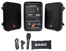 JBL EON208P Portable PA System / Pair 8" Speakers Powered 8 Chan Mixer/Bluetooth