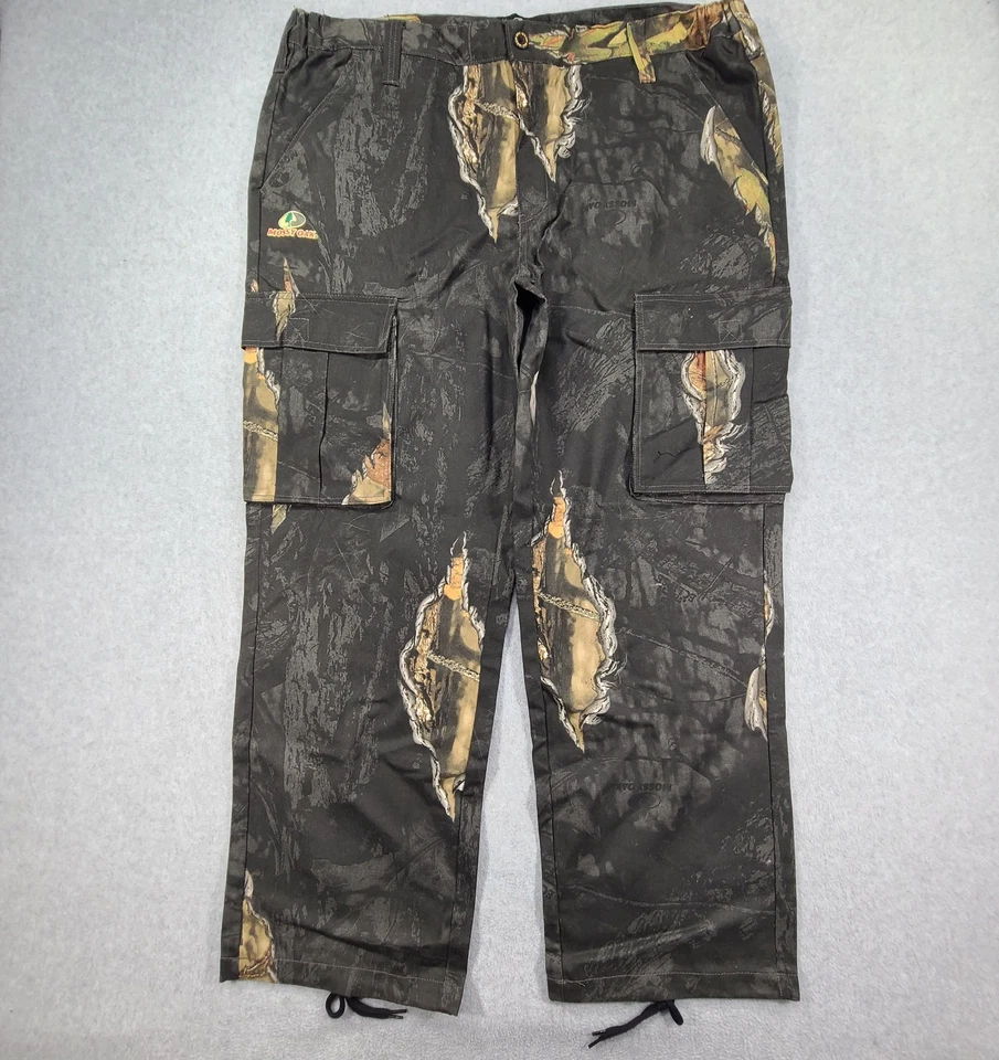 Mossy Oak Break-Up Eclipse Camo Cargo Pants Men's XL 40-42 Elastic Waist Hunting - Image 2 of 4