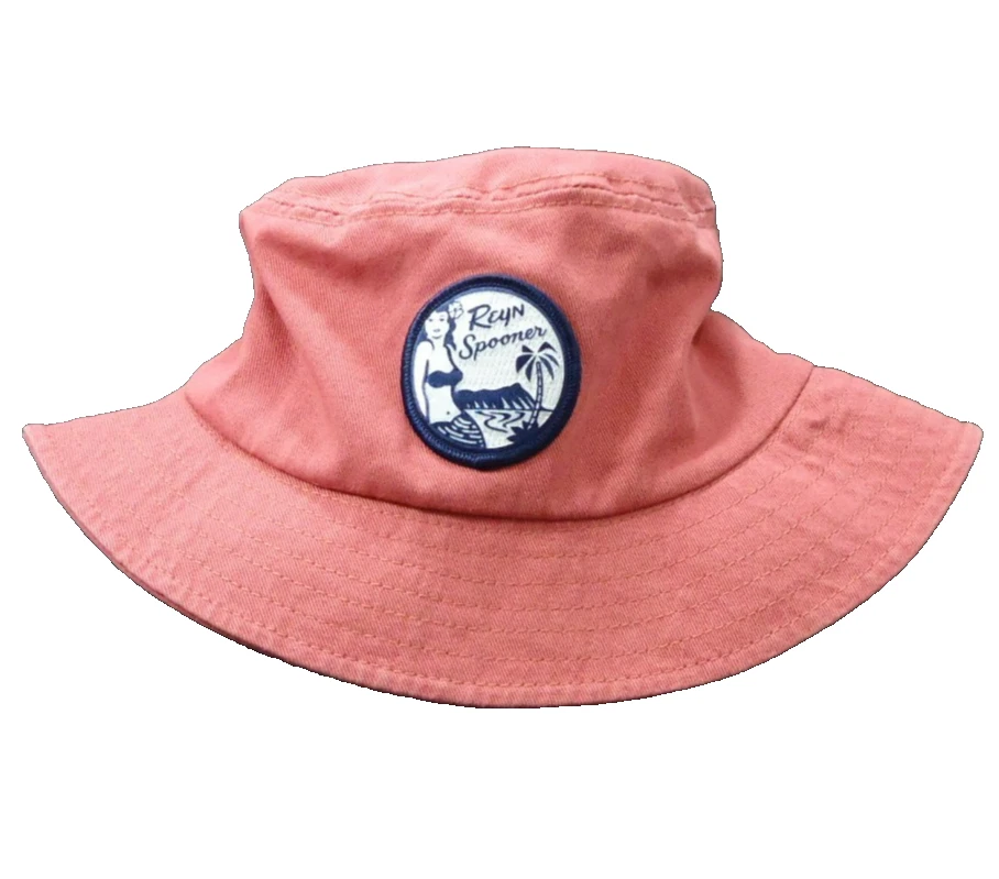 Reyn Spooner x American Needle Bucket Hat L/XL Red Lightweight Sun Beach Aloha