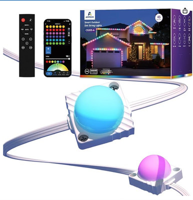 Appeak 600lm, RGBCW+IC Color Changing Landscape Lights 2 Pack IP65 Waterproof L
