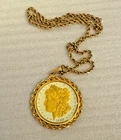 1889 Morgan Dollar Coin Pendant Necklace 1/20 14K Gold Filled Chain Liberty Head