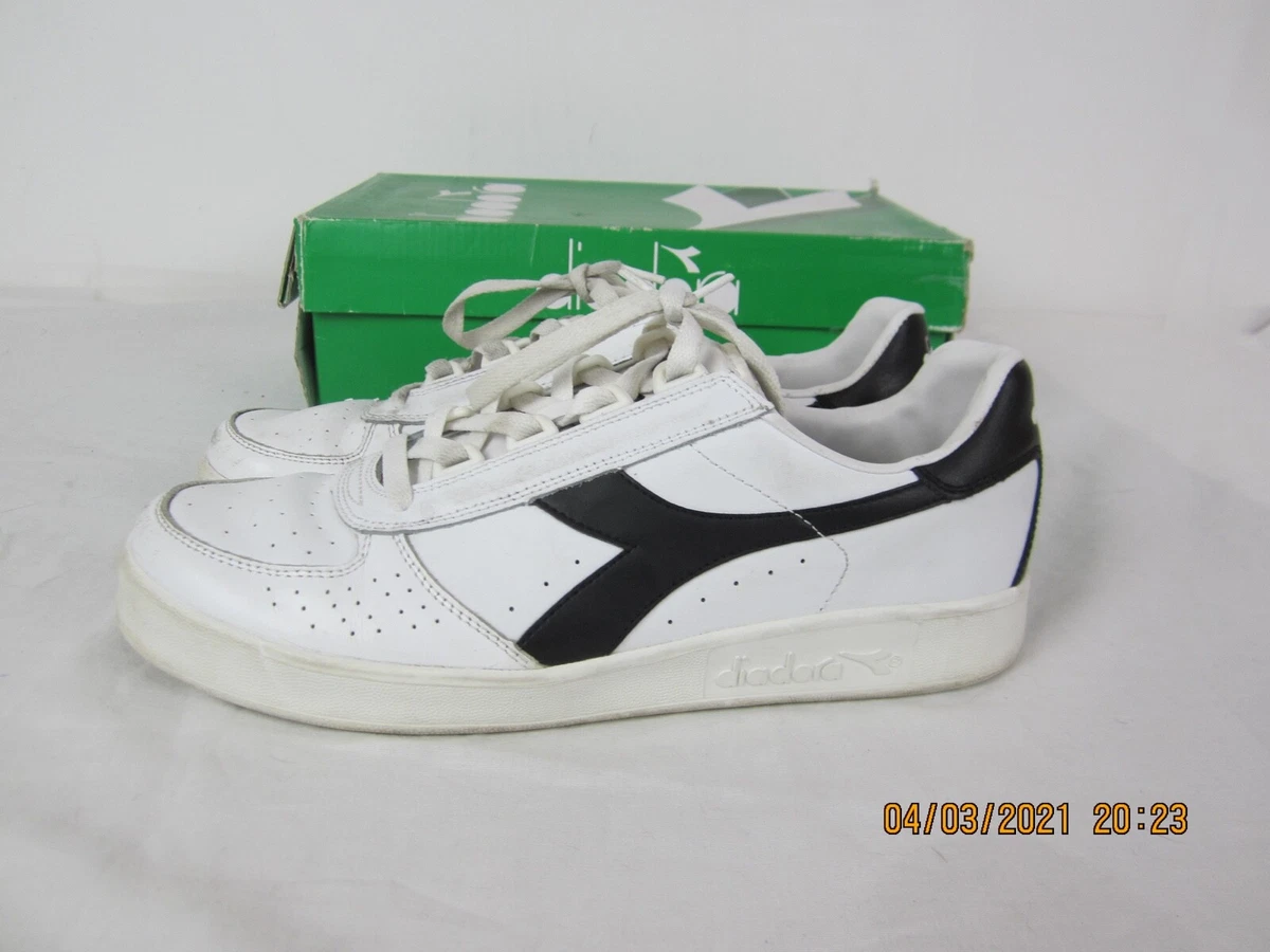 Diadora B Elite Mens Black White 9.5 Preowned