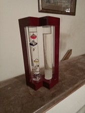 Desktop Weather Station, with Galileo Thermometer and Fitzroy Storm Glass