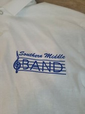 Vintage 90's Made in USA Polo Shirt Southern Middle School Band ML