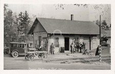 Dover MA Millis Branch Train Station 1924 RPPC Photo Postcard COPY