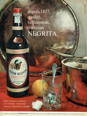 Werbung Advertising 0122 1959 Rum Negrita Bardinet Petit Punch Antillais