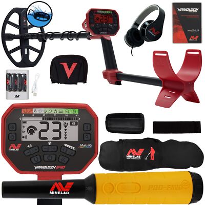 Minelab VANQUISH 540 Detector w/ 12 x 9 Coil, Pro-Find 35 Pinpointer & Carry Bag