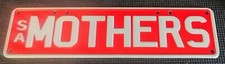South Australia SA New Slim Style License  Plate - MOTHERS - White on Hot Red ..