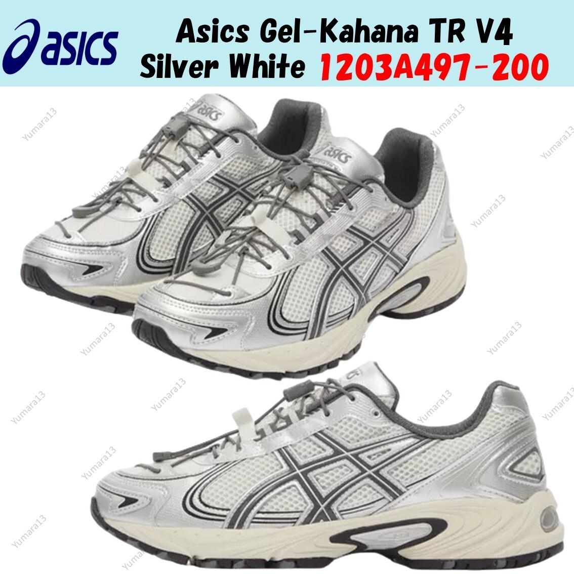 Asics Gel-Kahana TR V4 Silver White 1203A497-200 Men's Size | eBay
