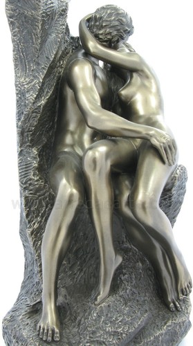 STATUA/SCULTURA IN RESINA BRONZATA "IL BACIO" BY AUGUSTE RODIN VERONESE - Foto 3 di 7
