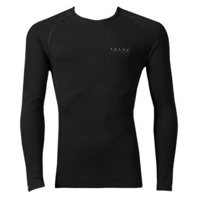 Falke Athletic Fit Long sleeve Mens Black Ski Winter Thermals base layer top