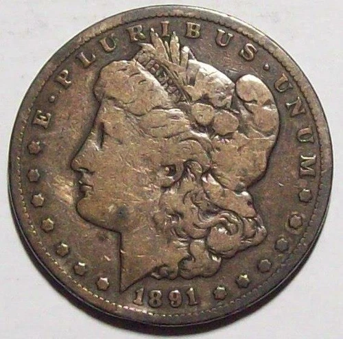 1891-CC  MORGAN DOLLAR  Uncleaned VG   #16C66