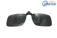 Green Polarised Polarized Flip-Up Clip On Clip-On Sunglasses Shades ACP004