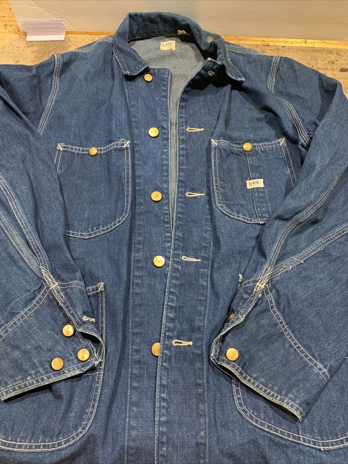 Super Rare Lee 91-J lot vintage sanforized union made denim chore ...