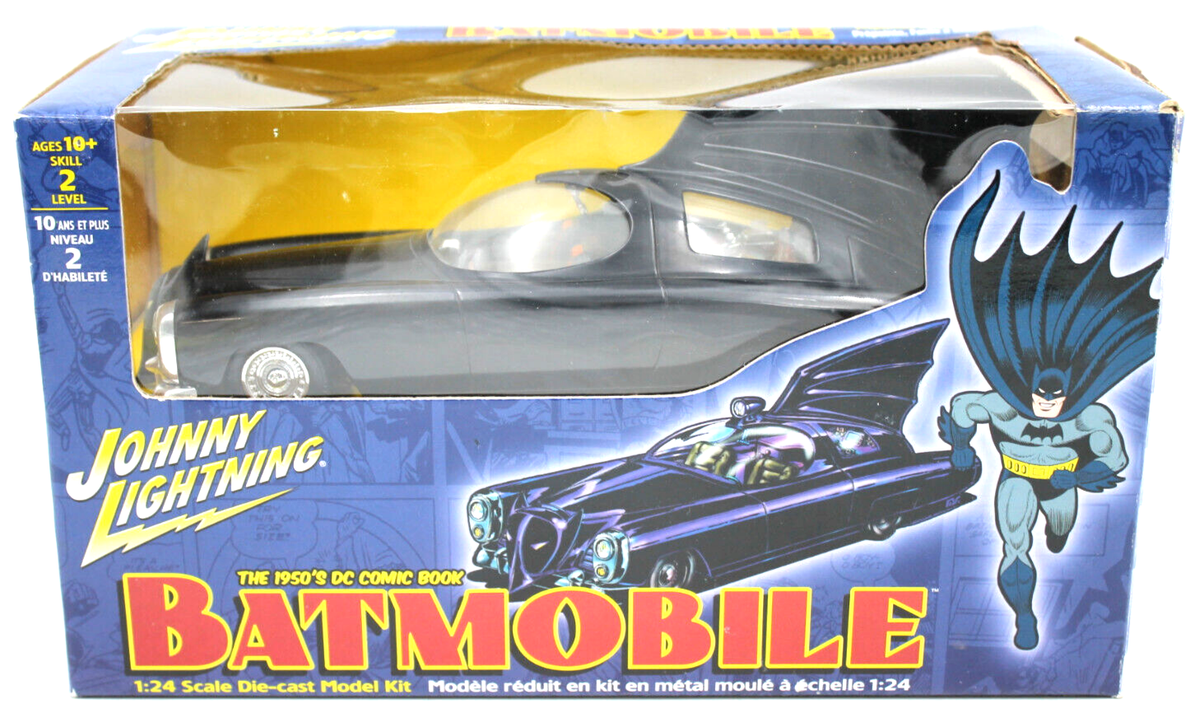 Johnny Lightning 1:24 - Maquette Métal Batmobile Noire - Réf 6903 - Occasion