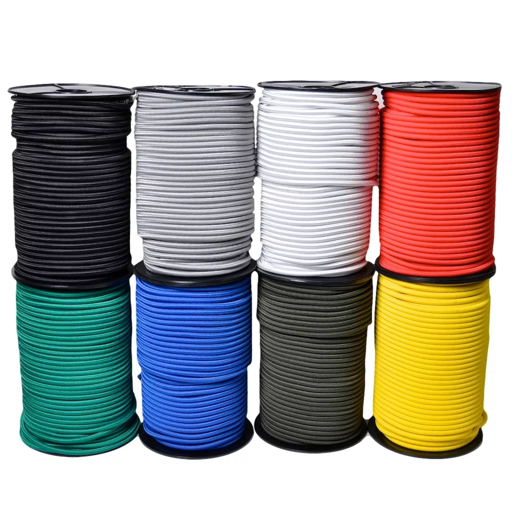 ELASTIC BUNGIE BUNGEE ROPE SHOCK CORD FLEXIBLE ABRASIAN RESISTANT UV STABILIZED
