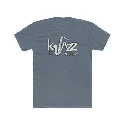 KJAZZ Long Beach Jazz Music Radio Station Men's Cotton Crew Tee 