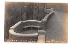 Columbia River Highway Oregon OR RPPC Real Photo 1910-1930 Sitting Area Viewing