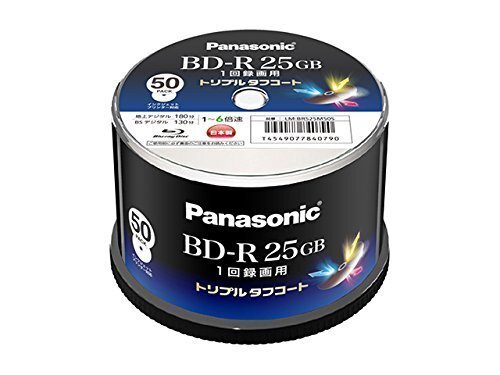 Panasonic LM-BRS25M50S 25GB BD-R Printable Blu-ray 50 Discs 6X Speed ...