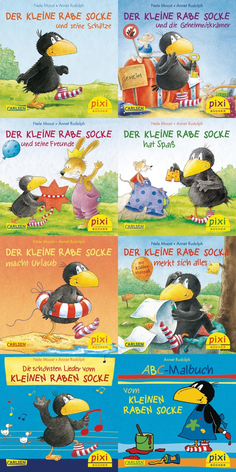 Thumbnail - Pixi-box 193: Der Kleine Rabe Socke (8x8 Exemplare) (193)