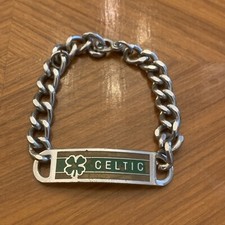 Rare Vintage CELTIC 1970&rsquo;s Football ID Bracelet Chain Wristband