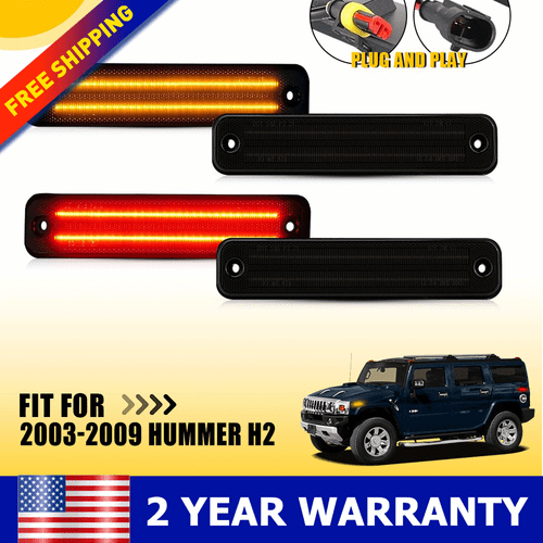03-09 HUMMER H2 SIDE MARKER LIGHT BLINKER COVER GUARD TRIM CHROME 04 05 06 07 08 | UK