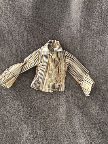 Boyz  Bratz  Doll  top stripe tan/ grey shirt  First Edition  FORMAL  FUNK  DATE - Picture 1 of 12