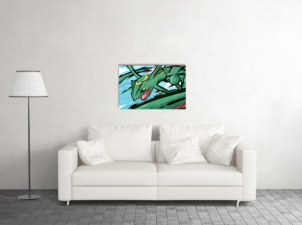 WERTQ Shiny Rayquaza Canvas Art Poster and Wall Art Picture Print Modern  Family Room Decor Poster 16 x 24 Inches (40 x 60 cm) : : Home &  Kitchen