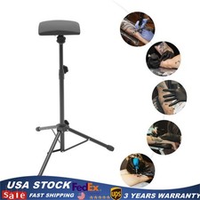 Height Adjustable Tattoo Tripod Stand Arm Leg Rest Studio Chair Sponge Pad Tool