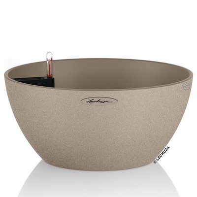 LECHUZA  Pflanzschalen CUBETO Stone 40 Sandbeige All-in-One