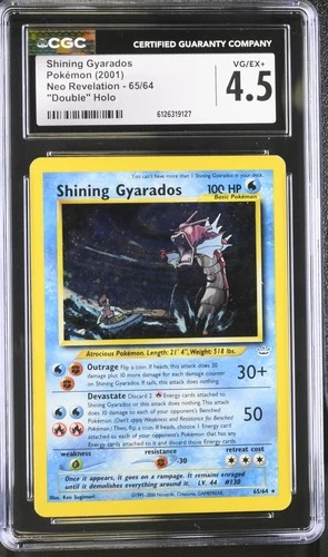 CGC 4.5 Shining Gyarados 2001 Neo Revelation 65/64 "Double" Holo Pokemon Card
