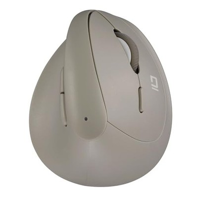 Digio2 Mini Ergonomische Kabellose Maus Leise 5 Tasten Blau LED Greige