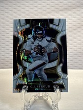 2025 Panini Select Concourse C.J. Stroud #34 White Prizm Shock /799 Texans