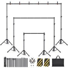 Eocnrhe Backdrop Stand Kit - 6 Widths 10X7.5Ft Adjustable Background Stand For