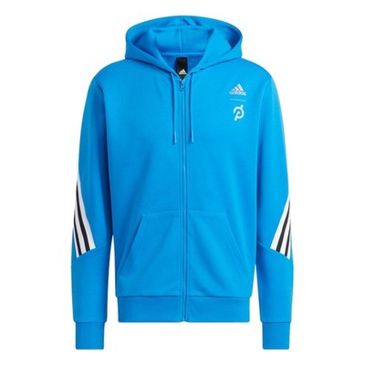Adidas X PELOTON HERREN FULL ZIP HOODIE BLAU GYM TRAINING RADFAHREN BEQUEM WARM NEU