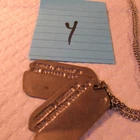 VINTAGE WW2 ERA US MILITARY  DOG TAGS ALBERT B LENTZ