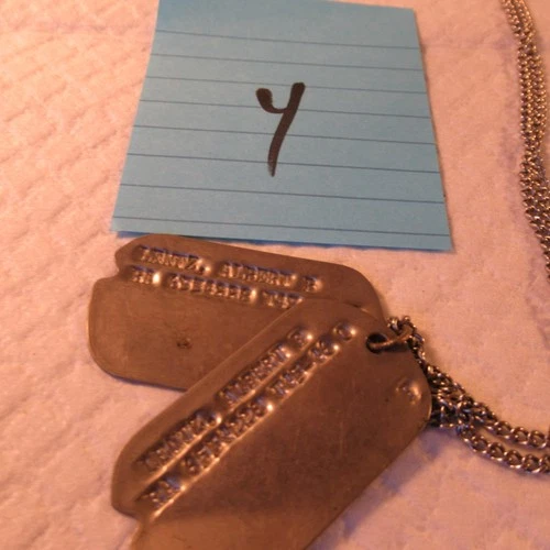 VINTAGE WW2 ERA US MILITARY  DOG TAGS ALBERT B LENTZ