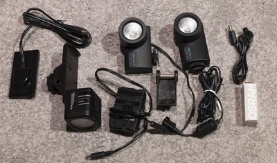 Akku-Video Leuchten Konvolut Vivanco VL 20, Kaiser Camlight, Halogenlampen