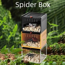 Acrylic Reptile Breeding Box Clear Terrarium Spider Insect Cage Habitat