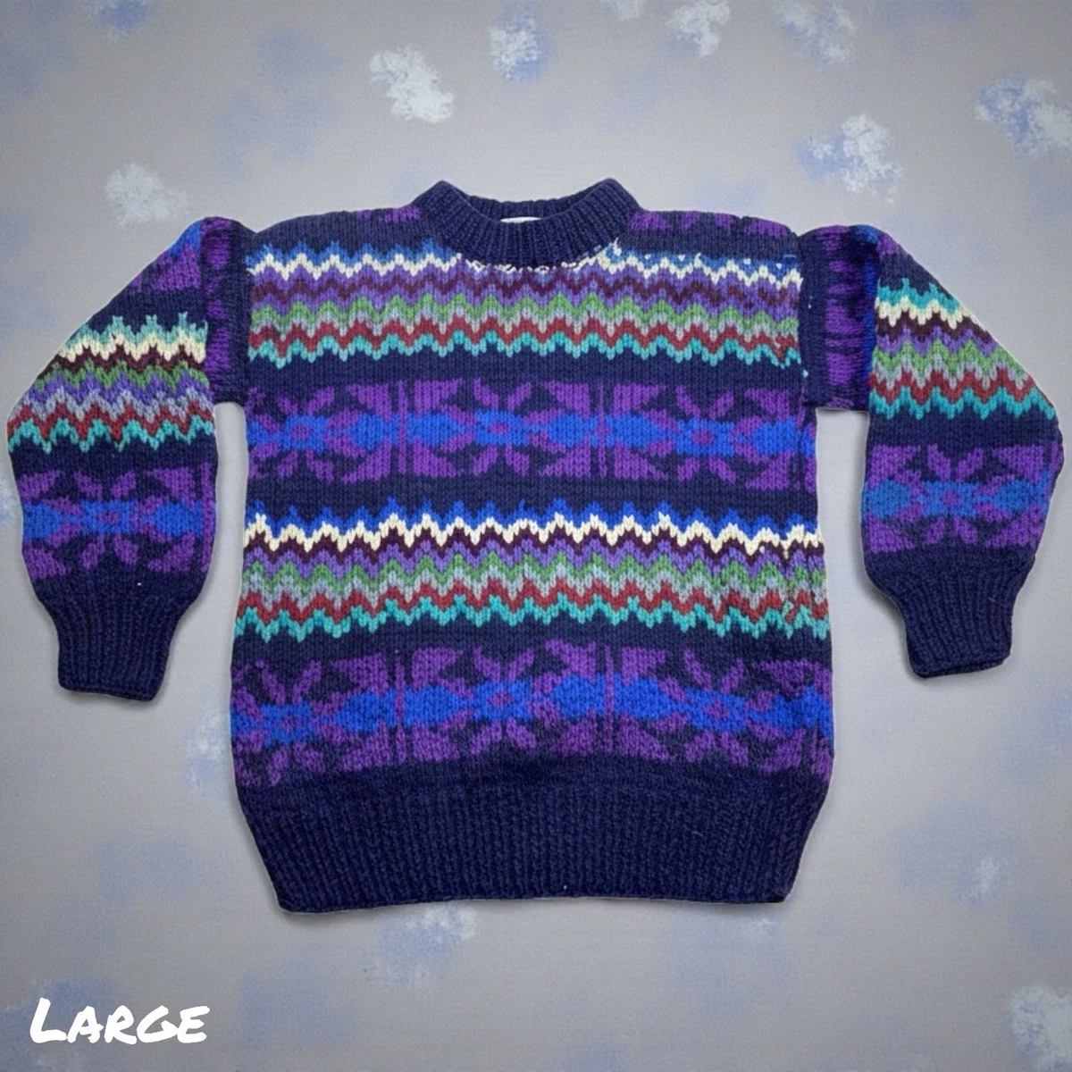 Handmade Wool Blue Sweaters for Men for sale | eBay