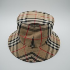 Burberry Kids Vintage Check Bucket Hat Beige Plaid Toddler 12M-18M